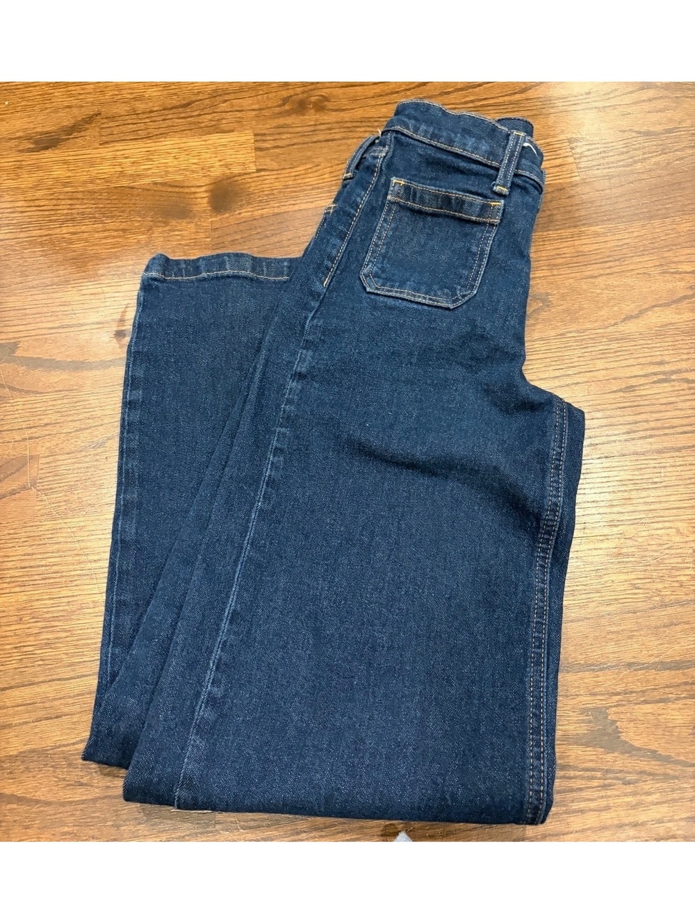 GAP Dark Blue Denim high rise wide leg front pocket Size 25